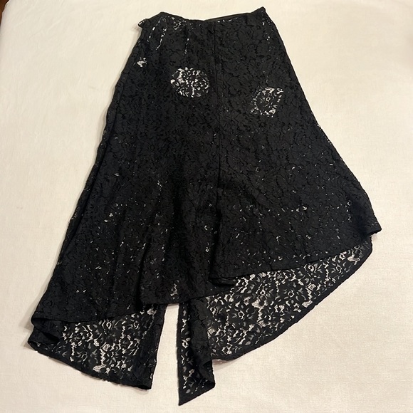 NWT Miss Circle Ursa Black Lace Ruffled Skirt - Picture 7 of 9
